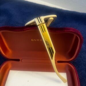 Gucci Gold and Cream Eyewear